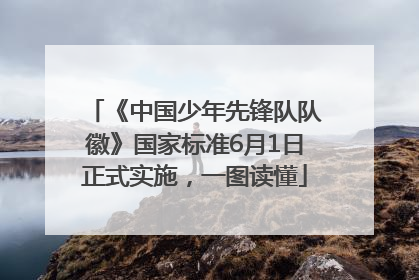 《中国少年先锋队队徽》国家标准6月1日正式实施，一图读懂