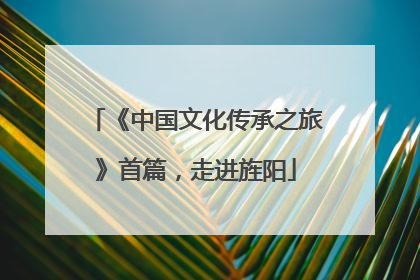 《中国文化传承之旅》首篇，走进旌阳