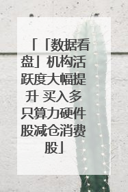 「数据看盘」机构活跃度大幅提升 买入多只算力硬件股减仓消费股