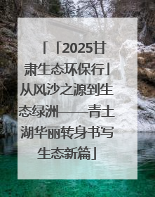 「2025甘肃生态环保行」从风沙之源到生态绿洲——青土湖华丽转身书写生态新篇