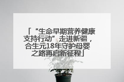 “生命早期营养健康支持行动”走进新疆，合生元18年守护母婴之路再启新征程