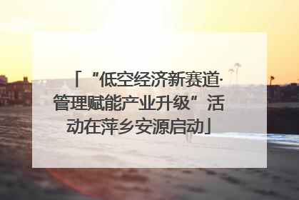 “低空经济新赛道·管理赋能产业升级”活动在萍乡安源启动