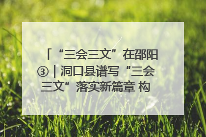 “三会三文”在邵阳③｜洞口县谱写“三会三文”落实新篇章 构建协同联动大格局