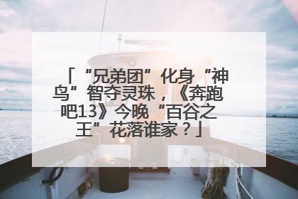 “兄弟团”化身“神鸟”智夺灵珠，《奔跑吧13》今晚“百谷之王”花落谁家？