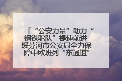“公安力量”助力“钢铁驼队”提速前进 绥芬河市公安局全力保障中欧班列“东通道”绥芬河隧道贯通