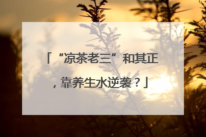 “凉茶老三”和其正，靠养生水逆袭？