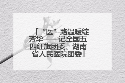 “医”路温暖绽芳华——记全国五四红旗团委、湖南省人民医院团委