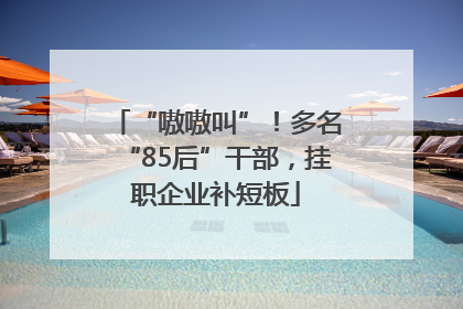 “嗷嗷叫”！多名“85后”干部，挂职企业补短板