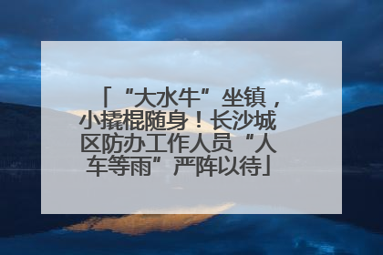 “大水牛”坐镇，小撬棍随身！长沙城区防办工作人员“人车等雨”严阵以待
