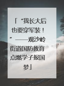 “我长大后也要穿军装！”——观沙岭街道国防教育点燃学子报国梦