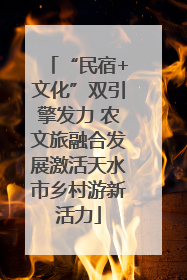 “民宿+文化”双引擎发力 农文旅融合发展激活天水市乡村游新活力