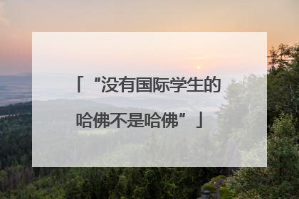 “没有国际学生的哈佛不是哈佛”