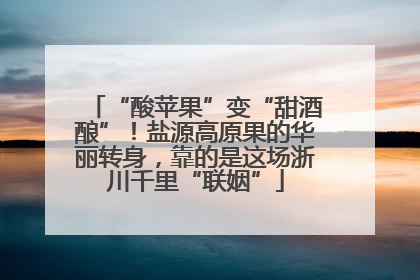 “酸苹果”变“甜酒酿”！盐源高原果的华丽转身，靠的是这场浙川千里“联姻”
