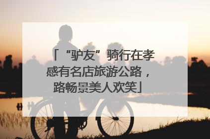 “驴友”骑行在孝感有名店旅游公路，路畅景美人欢笑