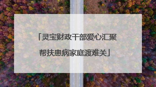 灵宝财政干部爱心汇聚 帮扶患病家庭渡难关