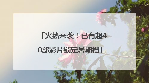 火热来袭！已有超40部影片锁定暑期档