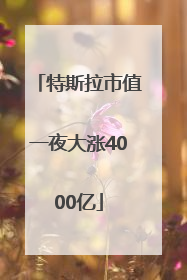 特斯拉市值一夜大涨4000亿