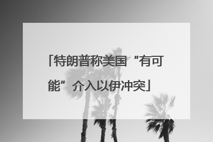 特朗普称美国“有可能”介入以伊冲突