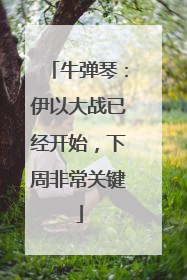 牛弹琴：伊以大战已经开始，下周非常关键