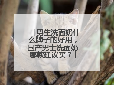 男生洗面奶什么牌子的好用，国产男士洗面奶哪款建议买？