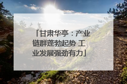 甘肃华亭：产业链群蓬勃起势 工业发展强劲有力