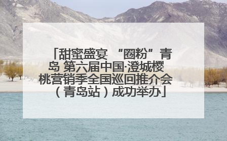 甜蜜盛宴 “圈粉”青岛 第六届中国·澄城樱桃营销季全国巡回推介会（青岛站）成功举办