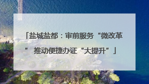 盐城盐都：审前服务“微改革” 推动便捷办证“大提升”