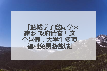 盐城学子邀同学来家乡 政府请客！这个暑假，大学生多项福利免费游盐城