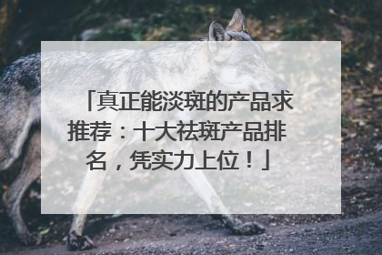 真正能淡斑的产品求推荐：十大祛斑产品排名，凭实力上位！
