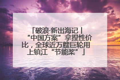 破浪·新出海记丨 “中国方案”拿捏性价比，全球近万艘巨轮用上镇江“节能桨”