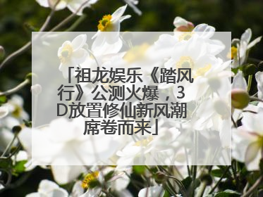 祖龙娱乐《踏风行》公测火爆，3D放置修仙新风潮席卷而来