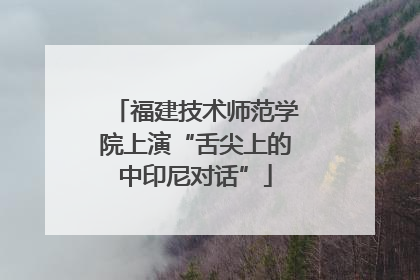 福建技术师范学院上演“舌尖上的中印尼对话”