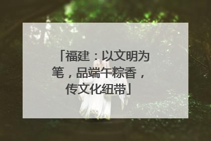 福建：以文明为笔，品端午粽香，传文化纽带