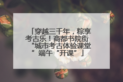 穿越三千年，粽享考古乐！商都书院街“城市考古体验课堂”端午“开课”