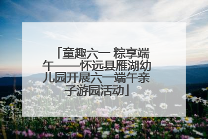 童趣六一 粽享端午——怀远县雁湖幼儿园开展六一端午亲子游园活动