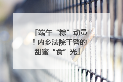 端午“粽”动员！内乡法院干警的甜蜜“食”光