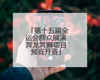 第十五届全运会群众展演舞龙舞狮项目预赛开赛