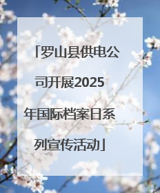 罗山县供电公司开展2025年国际档案日系列宣传活动