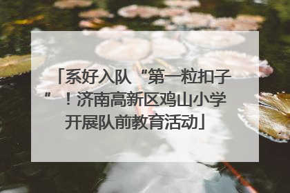 系好入队“第一粒扣子”！济南高新区鸡山小学开展队前教育活动