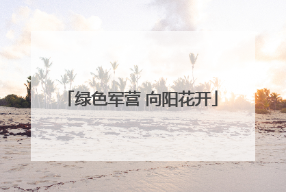 绿色军营 向阳花开