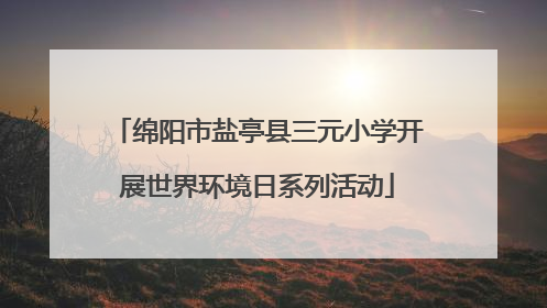 绵阳市盐亭县三元小学开展世界环境日系列活动