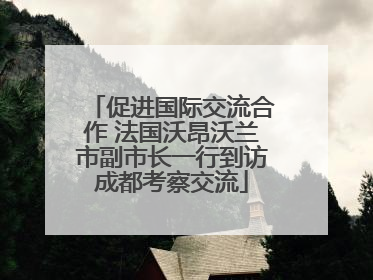 促进国际交流合作 法国沃昂沃兰市副市长一行到访成都考察交流