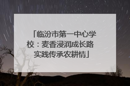 临汾市第一中心学校：麦香浸润成长路 实践传承农耕情