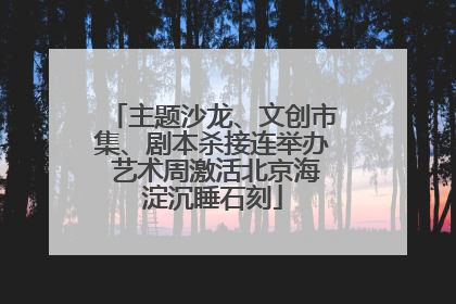 主题沙龙、文创市集、剧本杀接连举办 艺术周激活北京海淀沉睡石刻