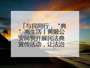 与民同行，“典”亮生活丨黄陂公安民警开展民法典宣传活动，让法治精神在群众心中落地生根
