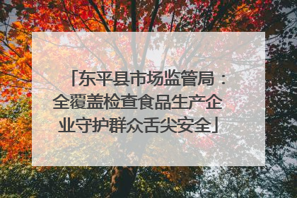 东平县市场监管局：全覆盖检查食品生产企业守护群众舌尖安全