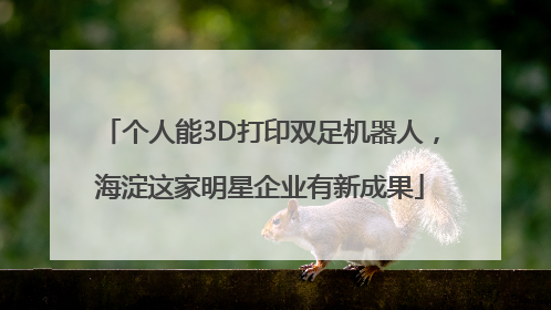 个人能3D打印双足机器人，海淀这家明星企业有新成果