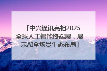 中兴通讯亮相2025全球人工智能终端展，展示AI全场景生态布局