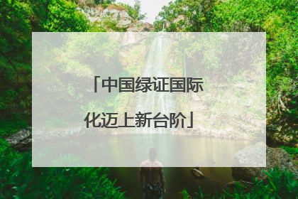 中国绿证国际化迈上新台阶