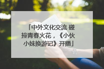 中外文化交流 碰撞青春火花，《小伙小妹换游记》开播
